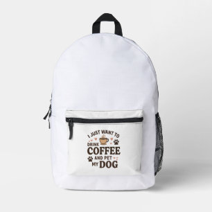 Funny Hund Lover Tasse Hund Mama Hund Vater Bedruckter Rucksack