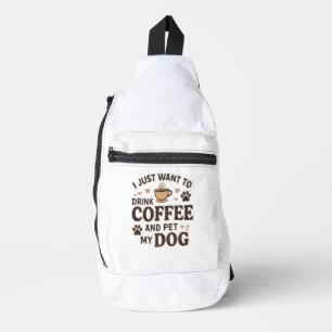 Funny Hund Lover Tasse Hund Mama Hund Vater Crossbody Bag