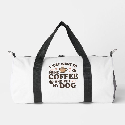 Funny Hund Lover Tasse Hund Mama Hund Vater Duffle Bag (Vorderseite)