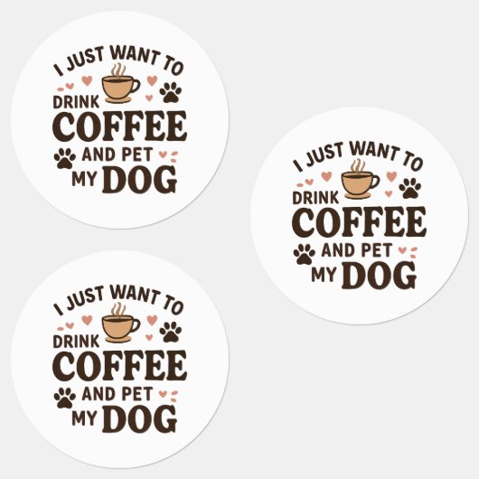 Funny Hund Lover Tasse Hund Mama Hund Vater Etiketten (Gruppe)