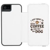 Funny Hund Lover Tasse Hund Mama Hund Vater Incipio iPhone Geldbeutel-Hülle (Folio Geöffnet)