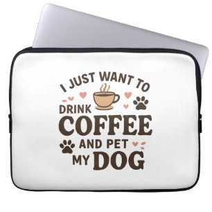 Funny Hund Lover Tasse Hund Mama Hund Vater Laptopschutzhülle