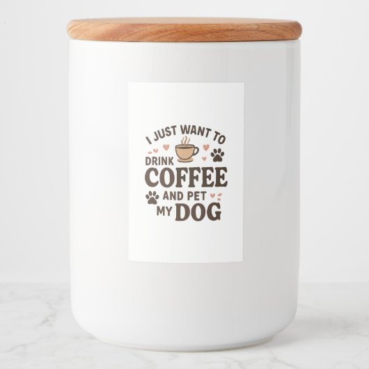 Funny Hund Lover Tasse Hund Mama Hund Vater Lebensmitteletikett (Vorderseite)