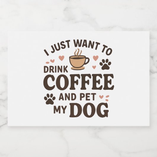 Funny Hund Lover Tasse Hund Mama Hund Vater Lebensmitteletikett (Einzelnes Label)