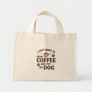 Funny Hund Lover Tasse Hund Mama Hund Vater Mini Stoffbeutel