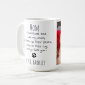 Funny Hund Mama Personalisiertes Haustier Foto Kaffeetasse (Vorderseite Links)