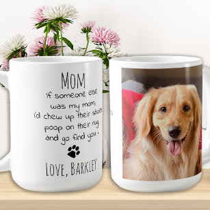 Funny Hund Mama Personalisiertes Haustier Foto Kaffeetasse