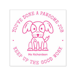 Funny Hund Niedliche Welpe Phantastisch Job Lehrer Permastempel