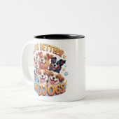 Funny Hund Tasse Hund liebt Kaffee Niedlich Cup Hu (Vorderseite Links)
