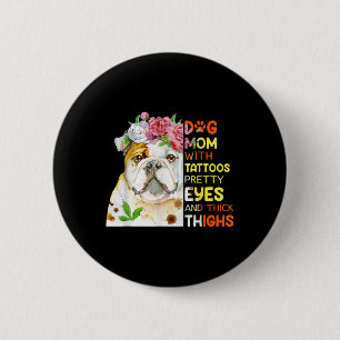 Funny Hund tattooed Mama T Bekleidung Hunde Mama m Button