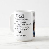 Funny Hund Vater Custom Pet Foto Vatertag Kaffeetasse (Vorderseite Links)