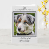 Funny Hund Vater Glücklich Geburtstag Niedlicher H Karte (Gelbe Blume)