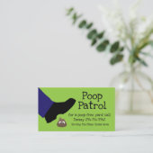 Funny Hunde Clean Up Business Card Visitenkarte (Stehend Vorderseite)