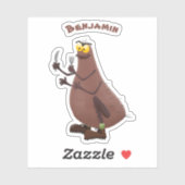 Funny hungrig hässlich flehe Cartoon Aufkleber (Blatt)