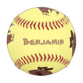 Funny hungrig hässlich flehe Cartoon Baseball (Rückseite)