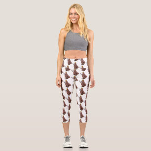 Funny hungrig hässlich flehe Cartoon Capri Leggings