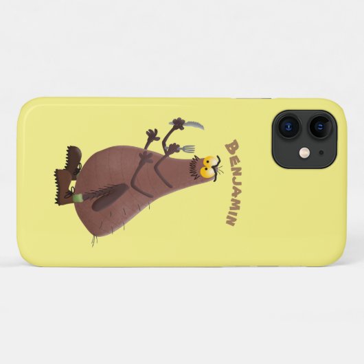 Funny hungrig hässlich flehe Cartoon Case-Mate iPhone Hülle (Rückseite (Horizontal))