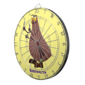 Funny hungrig hässlich flehe Cartoon Dartscheibe (Vorderseite rechts)