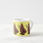 Funny hungrig hässlich flehe Cartoon Espressotasse (Vorderseite Rechts)