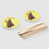 Funny hungrig hässlich flehe Cartoon Fächer (Non-assembled)