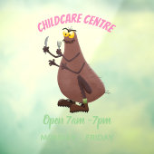 Funny hungrig hässlich flehe Cartoon Fensteraufkleber (Blatt 3)