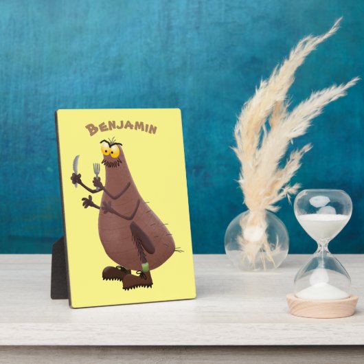 Funny hungrig hässlich flehe Cartoon Fotoplatte (Seite)