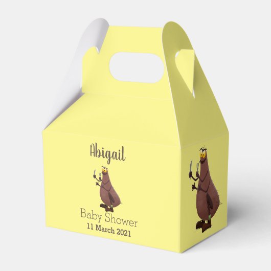 Funny hungrig hässlich flehe Cartoon Geschenkschachtel (Vorderseite)