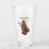 Funny hungrig hässlich flehe Cartoon Glas (Rückseite)
