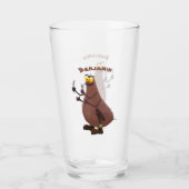 Funny hungrig hässlich flehe Cartoon Glas (Vorderseite)
