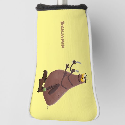 Funny hungrig hässlich flehe Cartoon Golf Headcover (Rotieren 90)