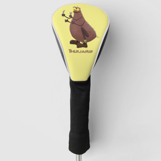 Funny hungrig hässlich flehe Cartoon Golf Headcover (Vorderseite)