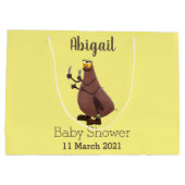 Funny hungrig hässlich flehe Cartoon Große Geschenktüte (Rückseite)