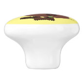 Funny hungrig hässlich flehe Cartoon Keramikknauf (Seitenansicht)