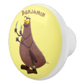 Funny hungrig hässlich flehe Cartoon Keramikknauf (Rechts)