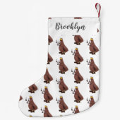 Funny hungrig hässlich flehe Cartoon Kleiner Weihnachtsstrumpf (Rückseite)