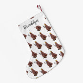 Funny hungrig hässlich flehe Cartoon Kleiner Weihnachtsstrumpf (Rückseite (Hängend))