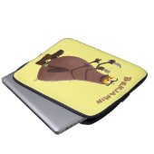 Funny hungrig hässlich flehe Cartoon Laptopschutzhülle (Vorne Knopf)