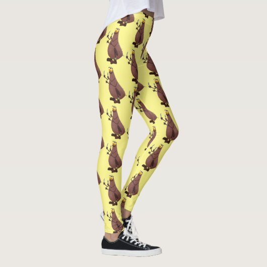Funny hungrig hässlich flehe Cartoon Leggings (Rechts)
