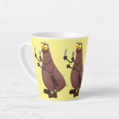 Funny hungrig hässlich flehe Cartoon Milchtasse (Linke Ecke)