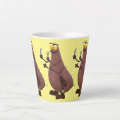 Funny hungrig hässlich flehe Cartoon Milchtasse (Vorderseite)