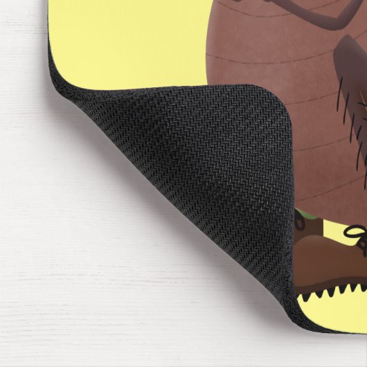 Funny hungrig hässlich flehe Cartoon Mousepad (Ecke)