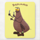 Funny hungrig hässlich flehe Cartoon Mousepad (Vorne)