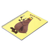 Funny hungrig hässlich flehe Cartoon Notizblock (Linke Seite)