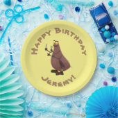 Funny hungrig hässlich flehe Cartoon Pappteller (Party)