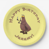 Funny hungrig hässlich flehe Cartoon Pappteller (Vorderseite)