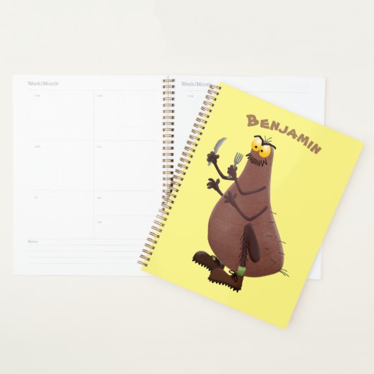 Funny hungrig hässlich flehe Cartoon Planer (Anzeige)