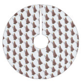 Funny hungrig hässlich flehe Cartoon Polyester Weihnachtsbaumdecke (Vorderseite)