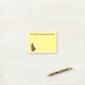 Funny hungrig hässlich flehe Cartoon Post-it Klebezettel (Auf Schreibtisch)