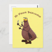 Funny hungrig hässlich flehe Cartoon Postkarte (Vorne/Hinten)