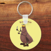 Funny hungrig hässlich flehe Cartoon Schlüsselanhänger (Vorderseite)